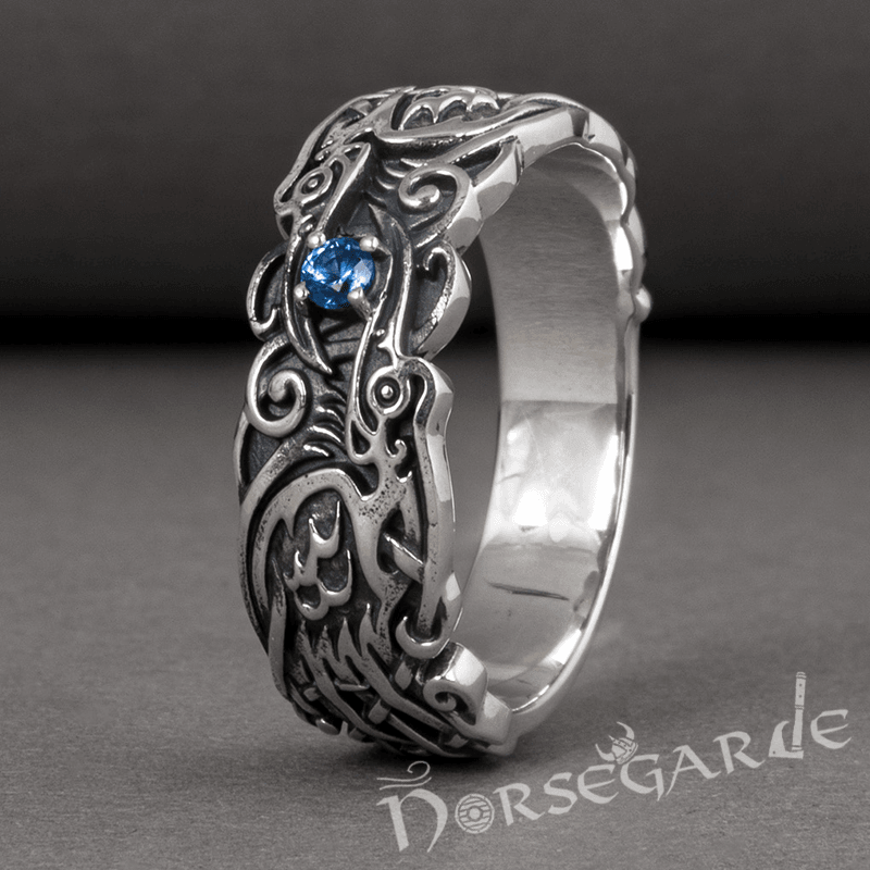 Odin's ravens Bronze Ring, Handmade