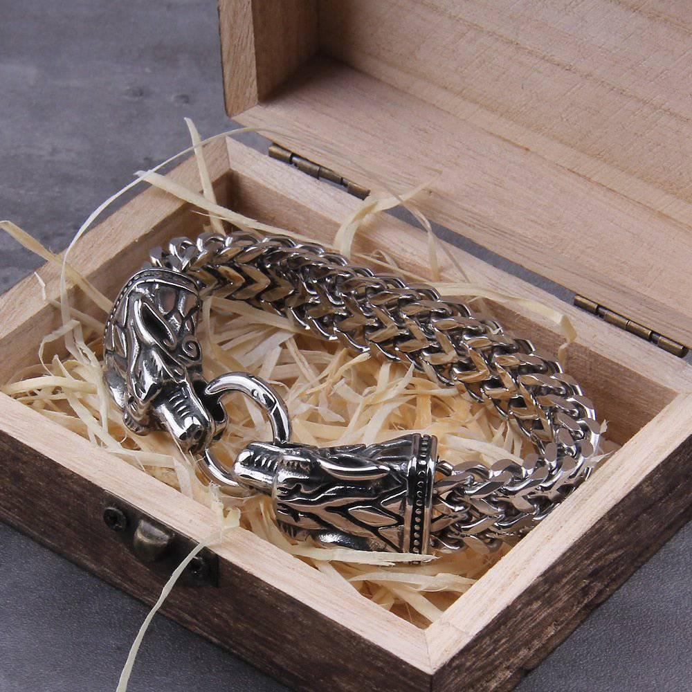 Mens heavy deals stainless steel bracelet