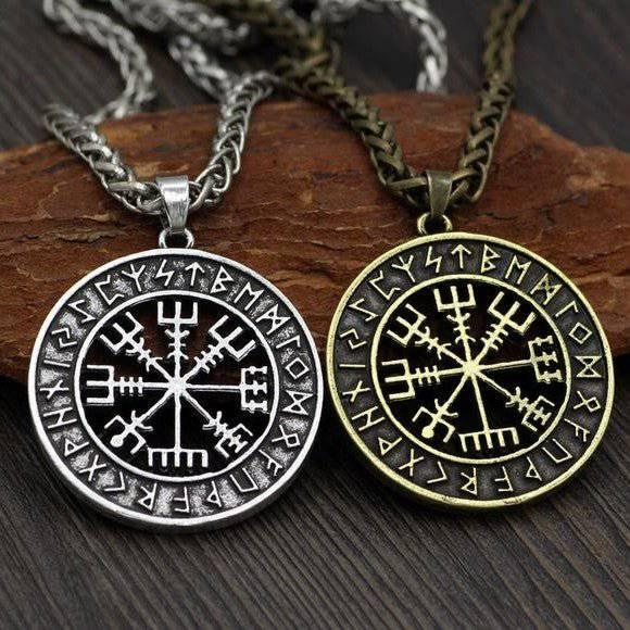 Mendel Viking Amulet deals Odin Myth Unicorn Vegvisir Pirate Compass Pendent Charm