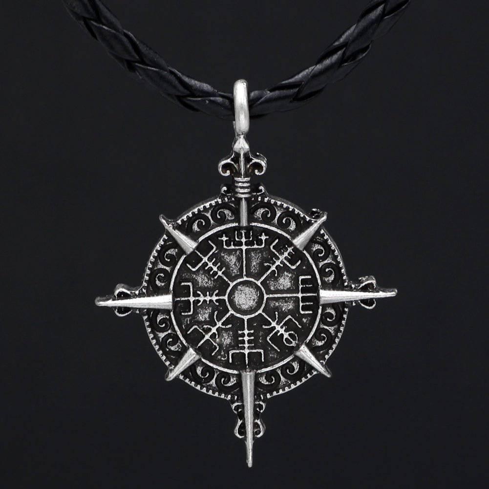 Viking Vegvisir Pin Protection Compass Lewis Chess Men Rook 