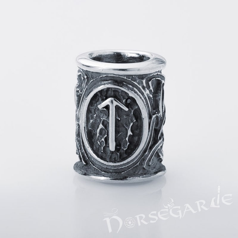 Handcrafted Runic Beard Bead - Sterling Silver