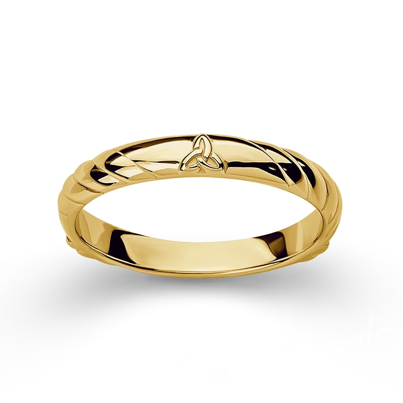 Handcrafted Triquetra Simple Band - Gold