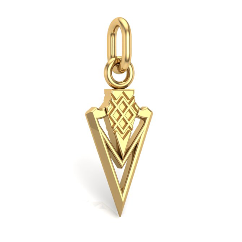 Handcrafted Miniature Gungnir Spear Pendant - Gold