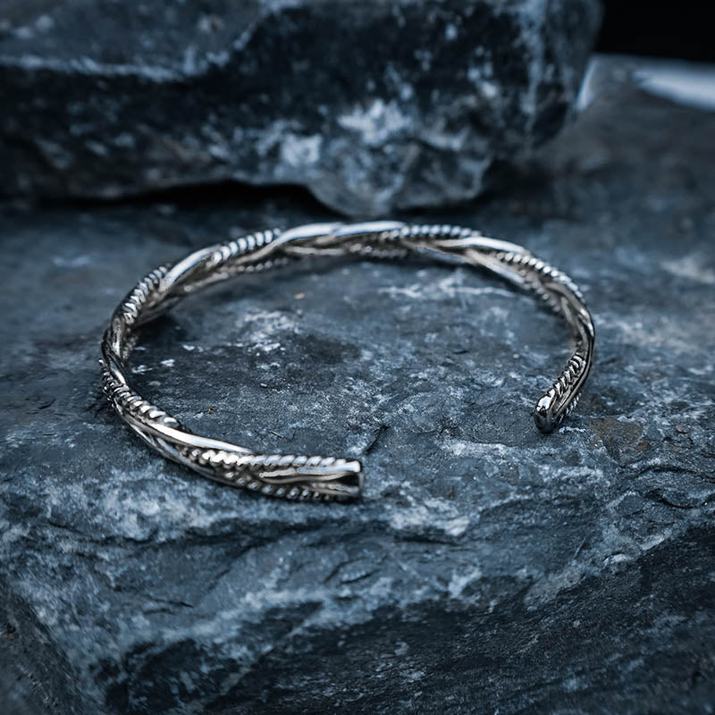 Twisted Steel Bracelet - Stainless Steel