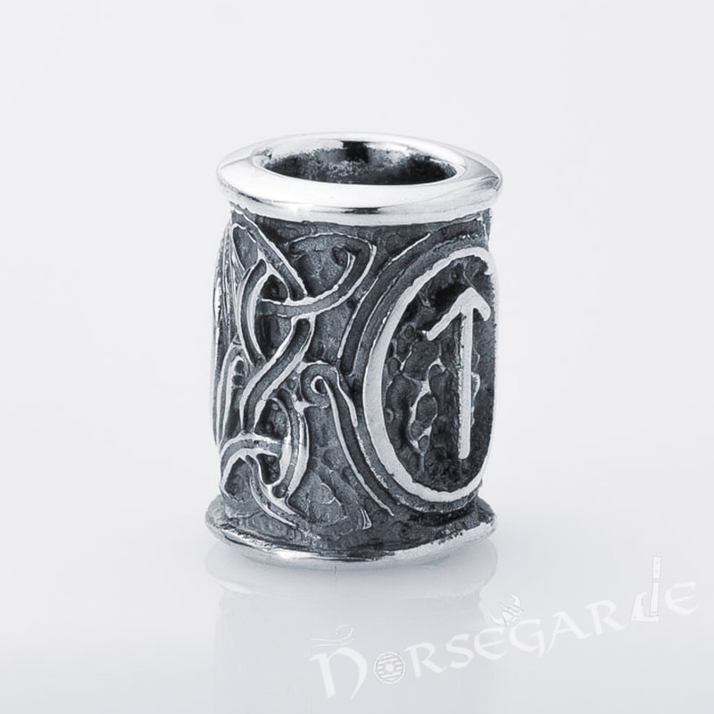 Handcrafted Runic Beard Bead - Sterling Silver