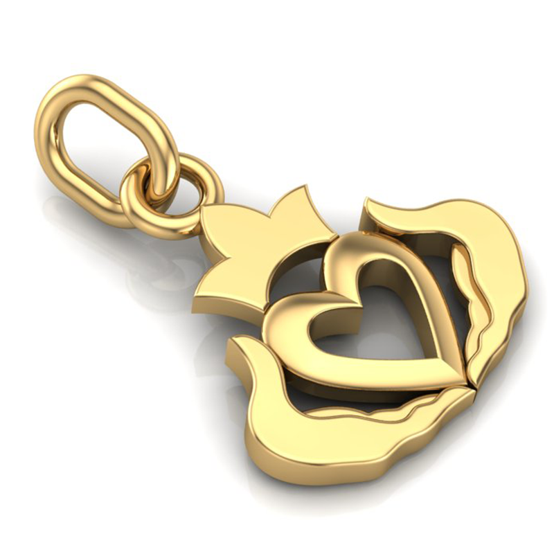 Handcrafted Miniature Claddagh Pendant - Gold