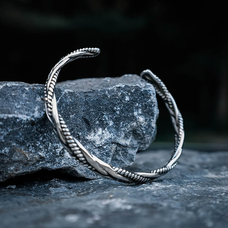 Twisted Steel Bracelet - Stainless Steel