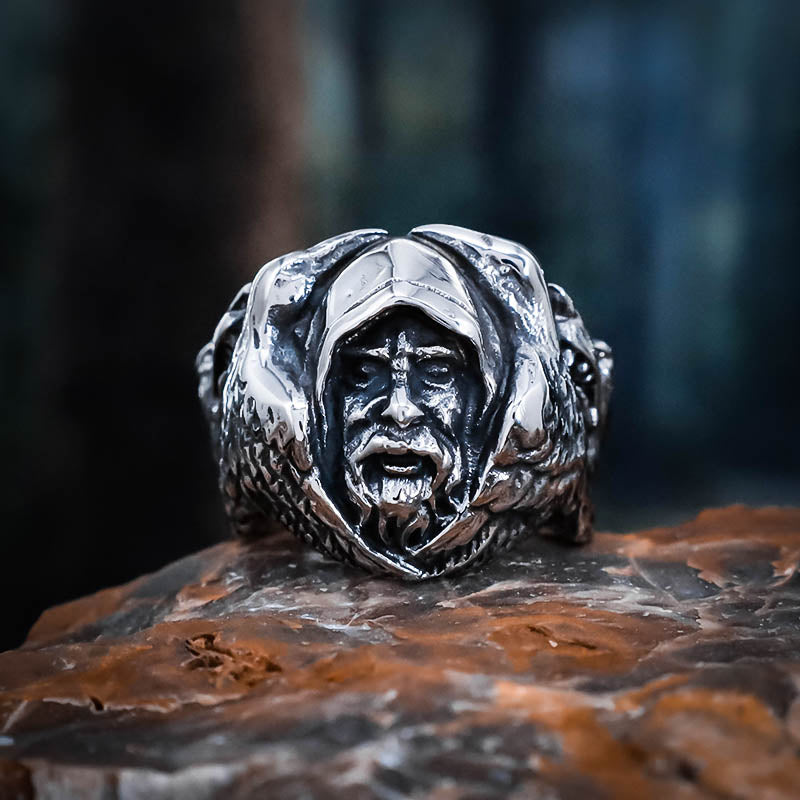 Odin and Ravens Ring - Stainless Steel