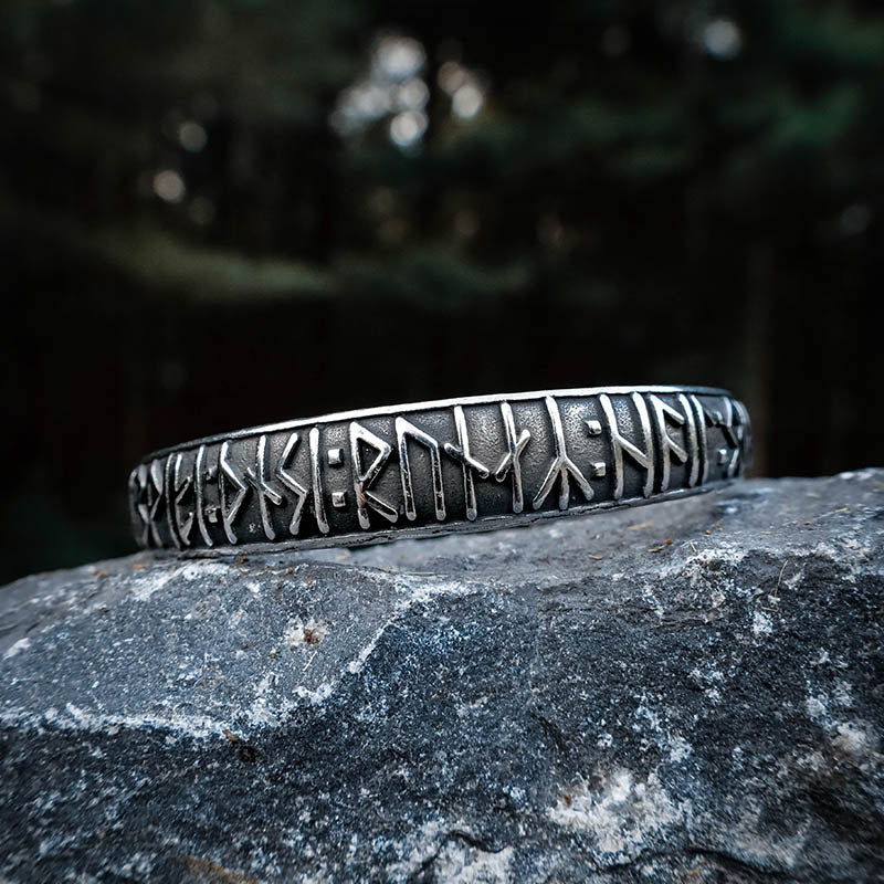 Runic Nidhoggr Dragon Torc Bracelet - Stainless Steel