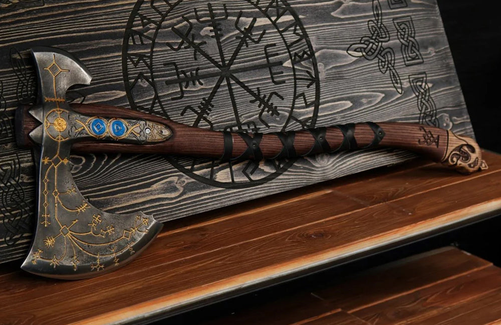 Handforged Leviathan Replica Axe - Gold