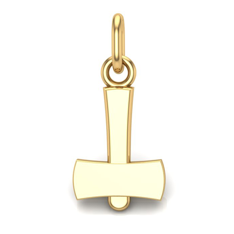 Handcrafted Miniature Battle Mjolnir - Gold