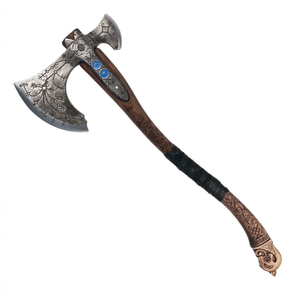 Handforged Leviathan Decorated Replica Axe - Black