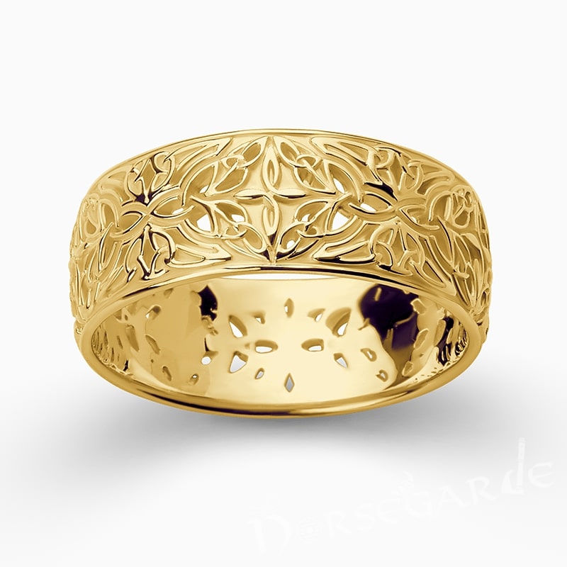 Handcrafted Triquetra Weave Band - Gold