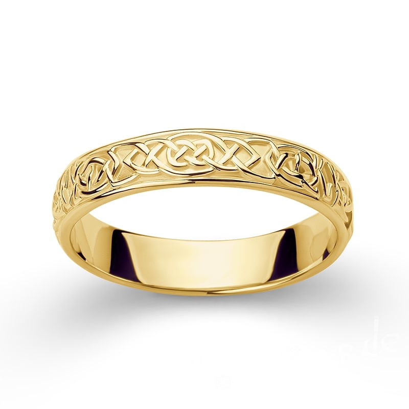 Handcrafted Celtic Knot Ornament Band - Gold