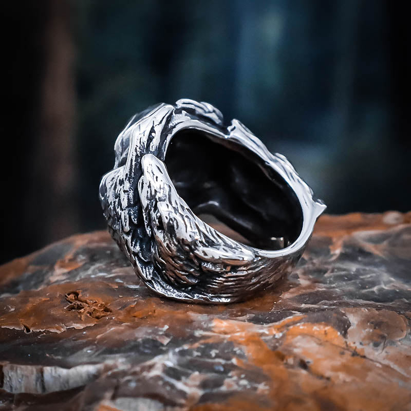 Odin and Ravens Ring - Stainless Steel