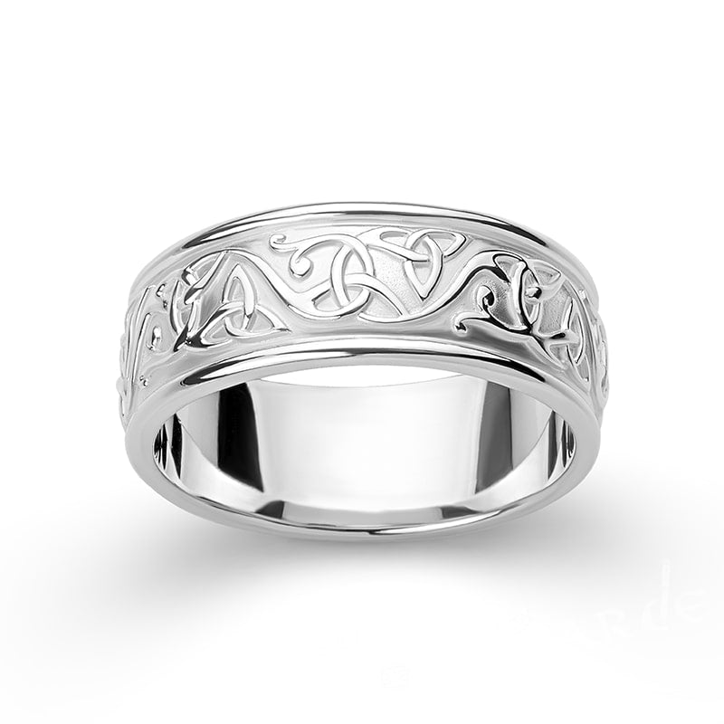 Handcrafted Celtic Carvings Band - Gold