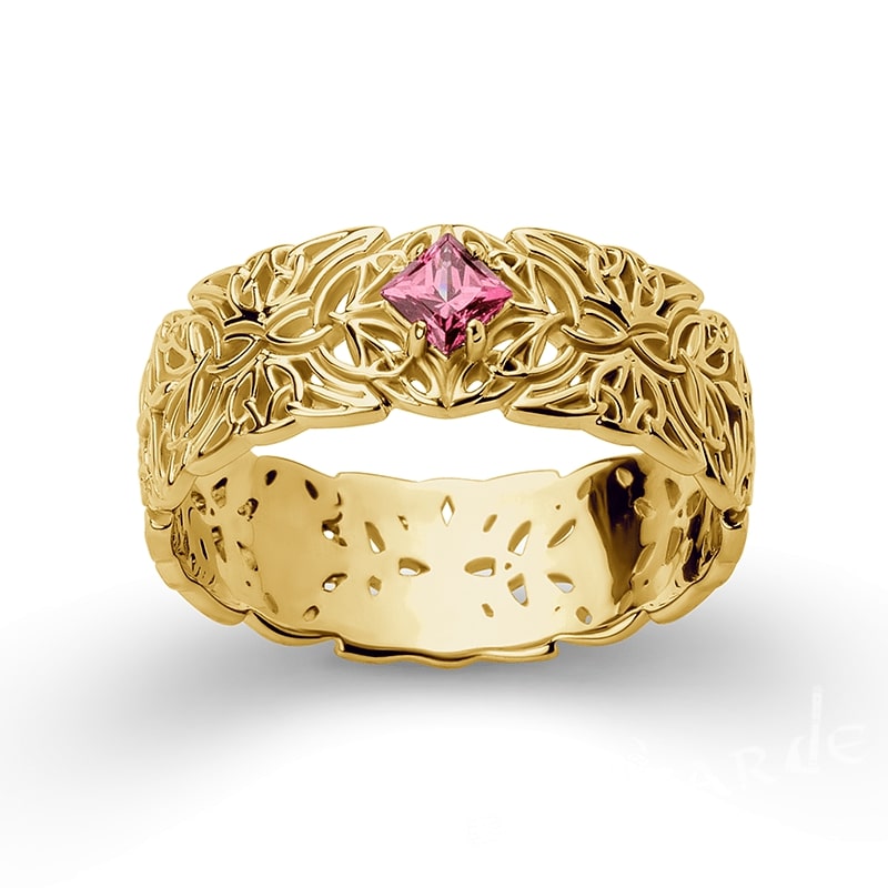 Handcrafted Triquetra Weave Band - Gold