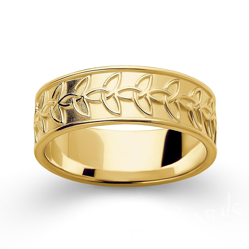 Handcrafted Triquetra Ornament Band - Gold