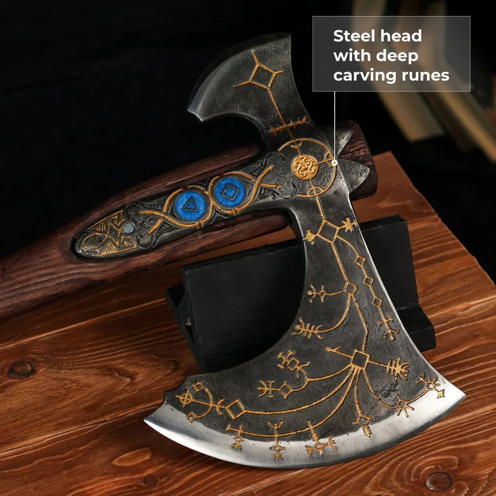 Handforged Leviathan Replica Axe - Gold