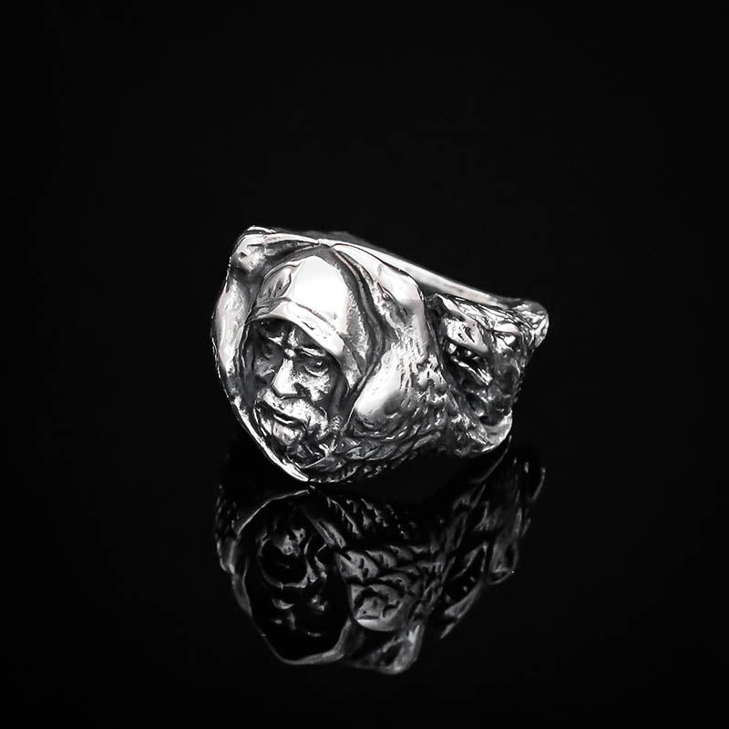 Odin and Ravens Ring - Stainless Steel