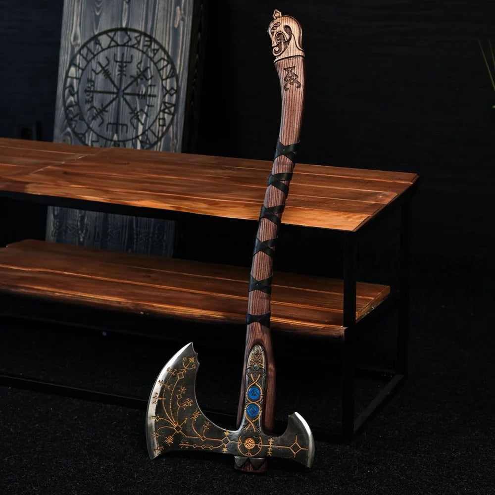 Handforged Leviathan Replica Axe - Gold