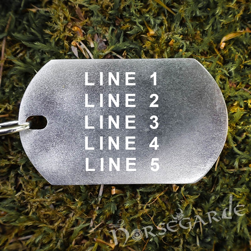 Handcrafted Othala Dog Tag - Sterling Silver