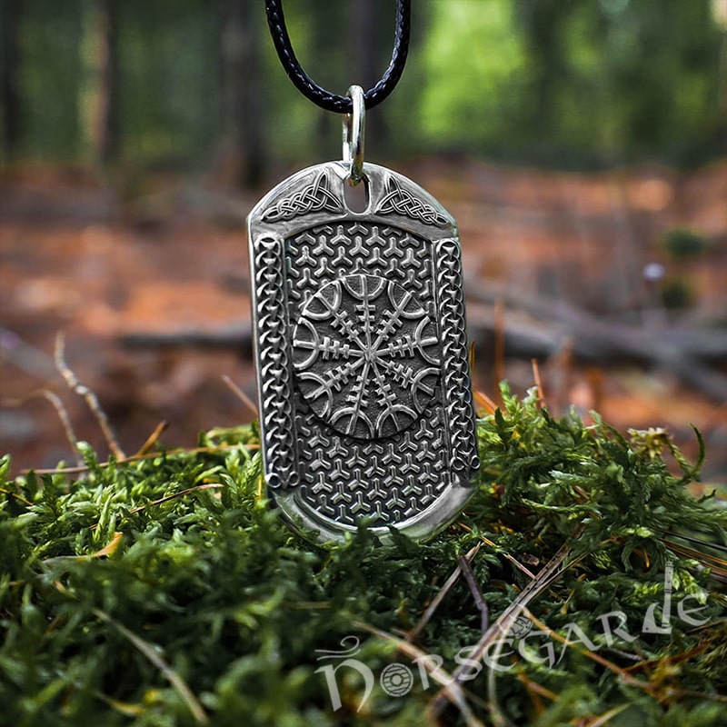 Handcrafted Helm of Awe Dog Tag - Sterling Silver