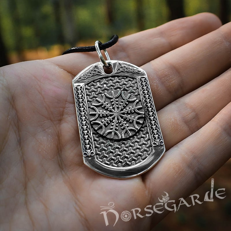 Handcrafted Helm of Awe Dog Tag - Sterling Silver