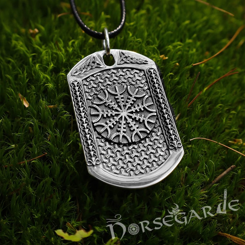 Handcrafted Helm of Awe Dog Tag - Sterling Silver