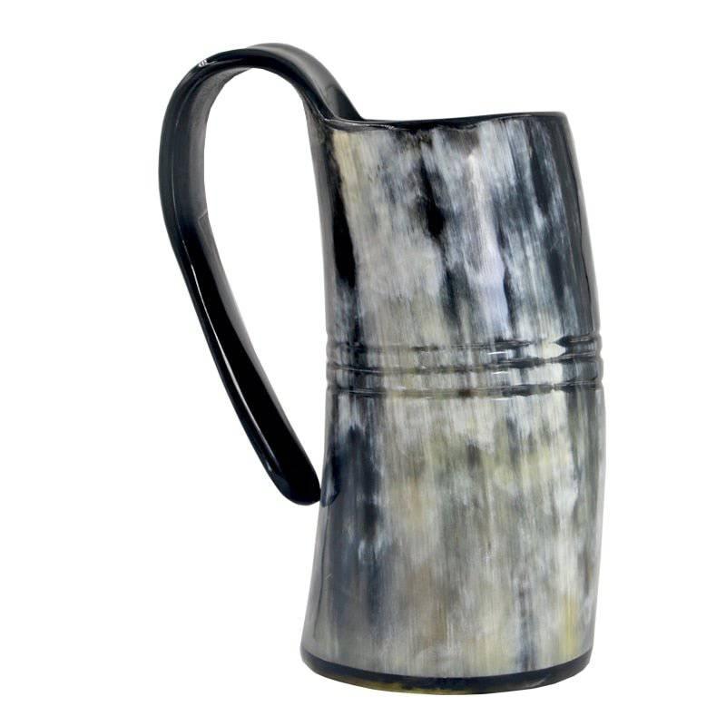 Drinking Horn Mug with Stripes - Norsegarde