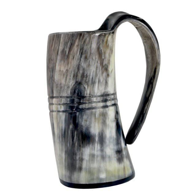 Drinking Horn Mug with Stripes - Norsegarde