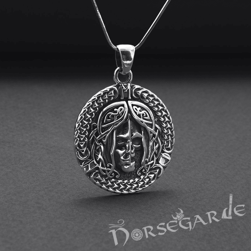 Handcrafted Hel's Visage Amulet - Sterling Silver - Norsegarde