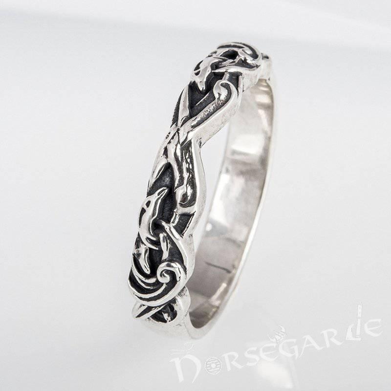 Handcrafted Norse Ornamental Light Band - Sterling Silver - Norsegarde