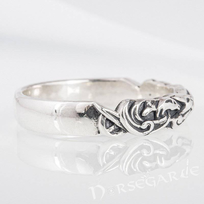 Handcrafted Norse Ornamental Light Band - Sterling Silver - Norsegarde