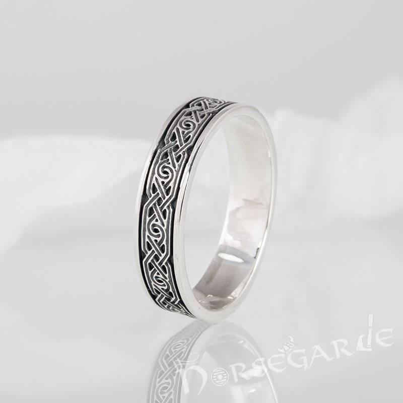 Mens silver hot sale viking rings