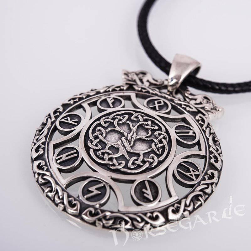 Antique Silver Finish Viking Yggdrasil Amulet - buying 24