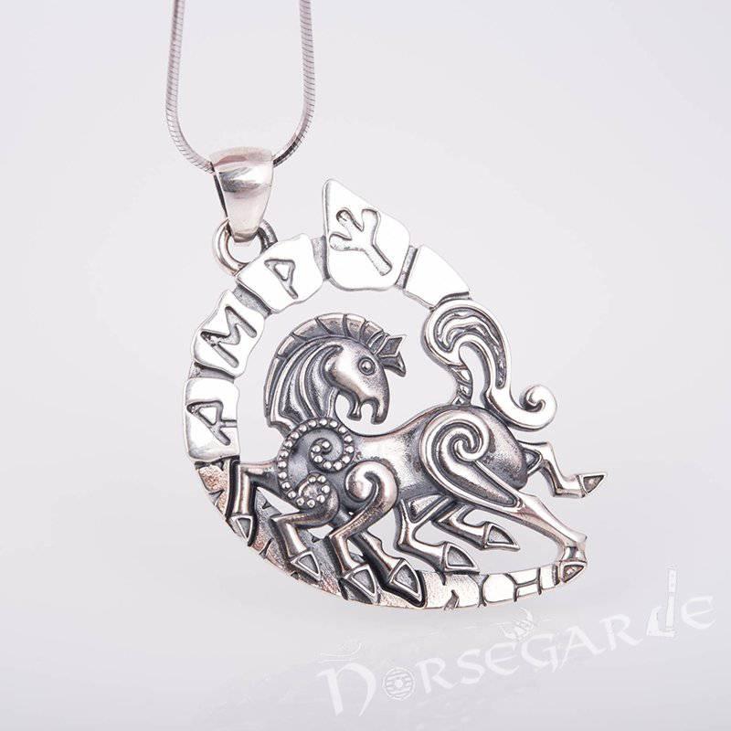 Horse Pendant, Oxidized | Handcrafted online sterling silver pendant