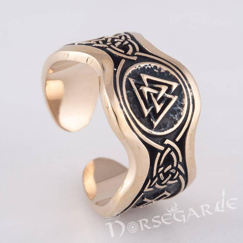 Handcrafted Valknut Ornamental Runic Band - Bronze - Norsegarde