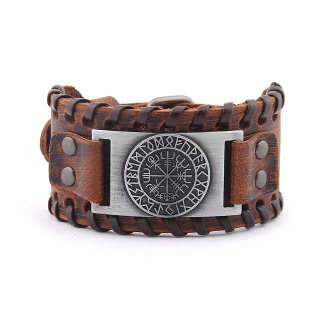 Viking leather online bracelet