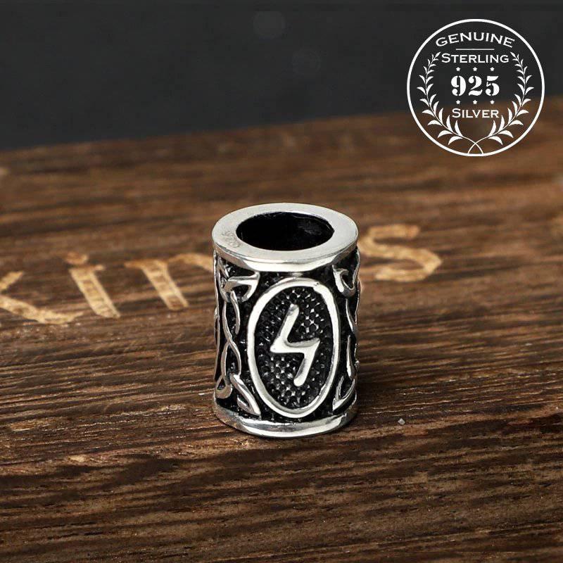 Viking Beard Bead - Sterling Silver | Norse / Nordic Beard Ring